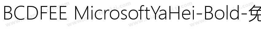 BCDFEE MicrosoftYaHei-Bold字体转换